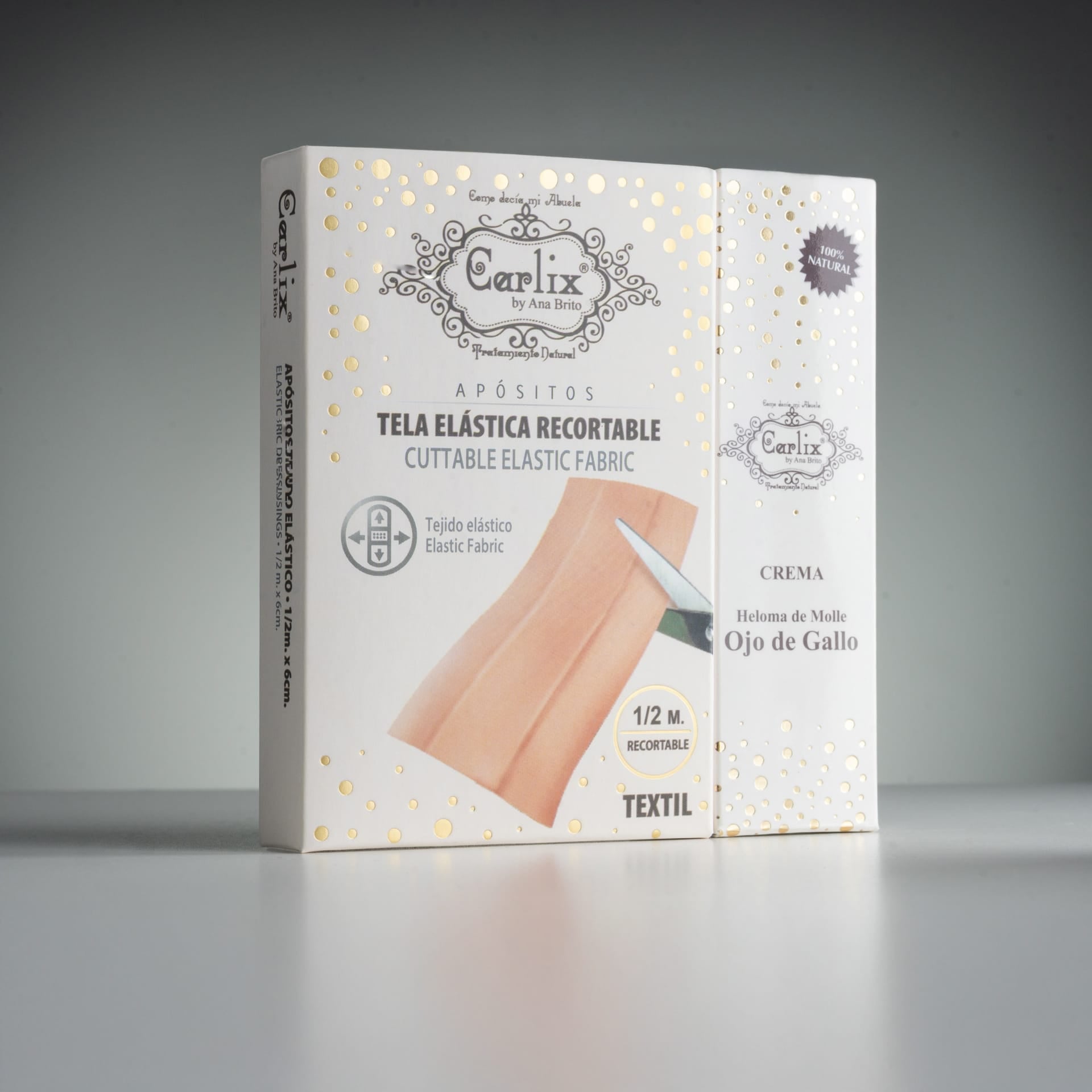 Cuttable elastic fabric plus CARLIX cream tube